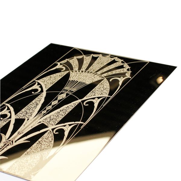 Lámina de acero inoxidable grabada de 2000 mm-6000 mm antideslizante para decoración de cocina y baño