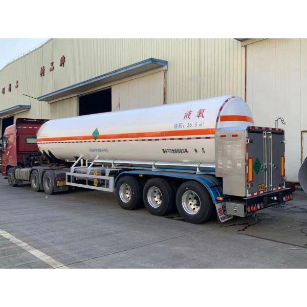 CIMC alliage de fer ou d'aluminium gaz naturel liquéfié cryogénique oxygène d'azote 26,5 27,7 cbms ou de taille personnalisée semi-remorque pétrolier