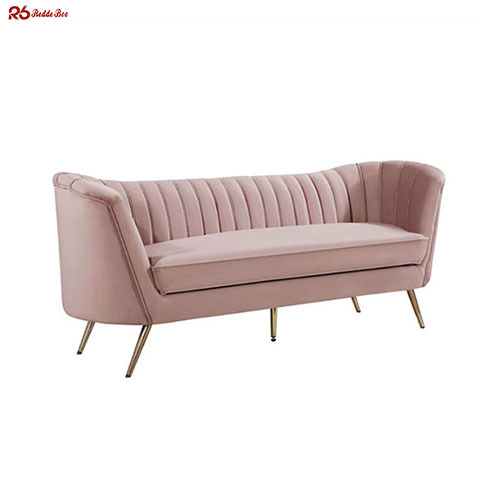 ODM Modular Wing Back Channel Back Velvet Sofa Stain Resistant Moistureproof