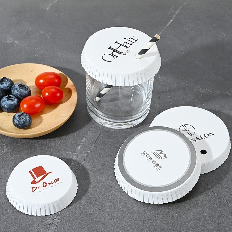 Compostable Biodegradable Paper Lid for Eco-Friendly Hotel Restaurant Salon and Club