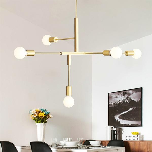 Industrial Light Modern Loft Ceiling Gold Black Chandelier Lamp Cliff Suspension Light（WH-MI-175)