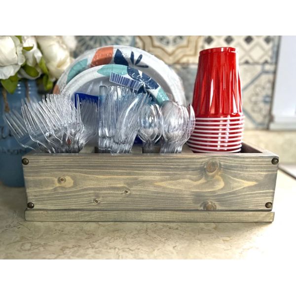 Make Hosting a Breeze Solo Cup Wood Holder for Kitchen Counter and Party Hosting