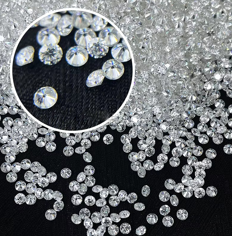 Кольцо Белый свободный мойсанит Алмаз 1,0 КТ на упаковку Малый размер Круглый меле мойсанит