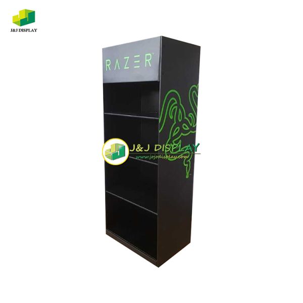 Promotion Retail Cardboard Display Units Games Toys Shelf Rack Floor Standing