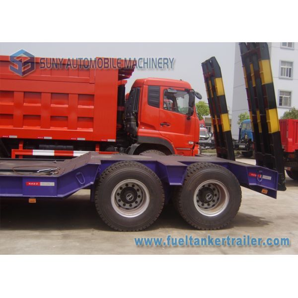 Low Bed 30 Ton Flatbed Semi Trailer Dual Axle Trailer With WABCO Brake
