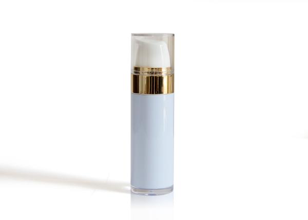 Light Blue Empty Foundation Pump Bottle / Eye Serum Refillable Airless Pump Bottles