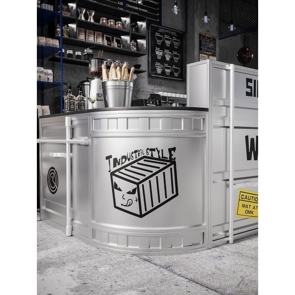 Wholesale Solid Wood Top Bar Counter with Wrought Iron Frame for Outdoor Bistro Bar