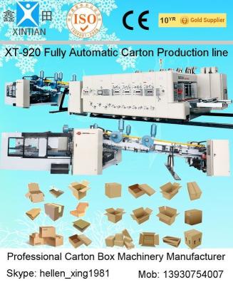 Fully Automatic Inline Flexo Ink Printer Slotter Die Cutter With Folder Gluer Bundler
