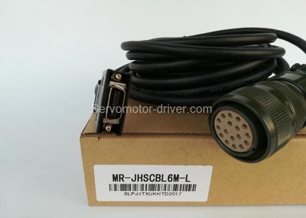 Black Mitsubishi MR-JHSCBL6M-L Servo Motor Cable MRJHSCBL6ML One Year Warranty