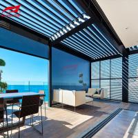 jardín de aluminio al aire libre de la pérgola de los 3x3m que construye el Gazebo motorizado de la pérgola de la lumbrera