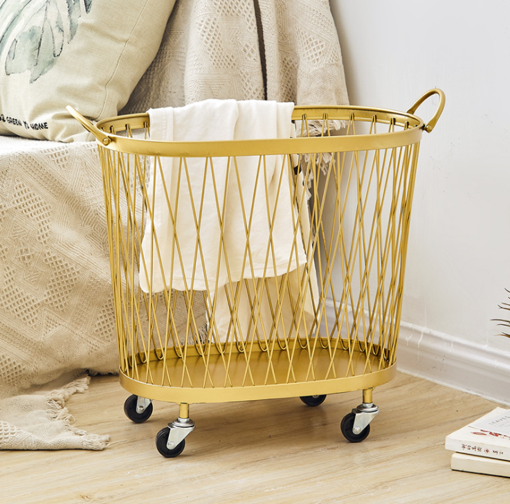 Nordic Rustproof H42.5CM Steel Laundry Basket