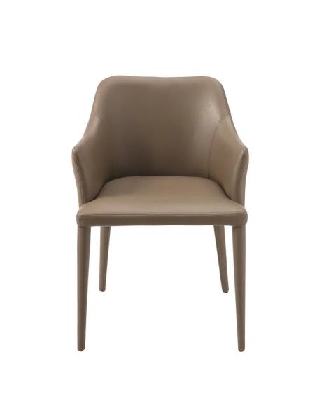 leather Nontoxic Upholstered Side Chair , Abrasion Resistant Tufted Chairs Dining
