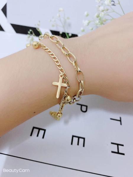 American Fashion Stainless Steel Jewelry Ladies Cross Bracelet