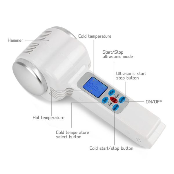 Ultrasonic Cryotherapy Hot Cold Hammer Lymphatic Massager Beauty Salon Equipment