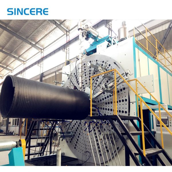 Profiles espirales cuadrados de HDPE Línea de extrusión de tubos espirales de gran diámetro