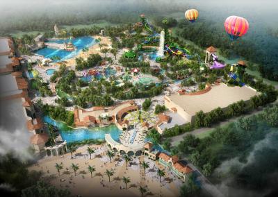 O projeto conceptual do parque da água/parque personalizado da água/parque profissional da água constroem a equipe