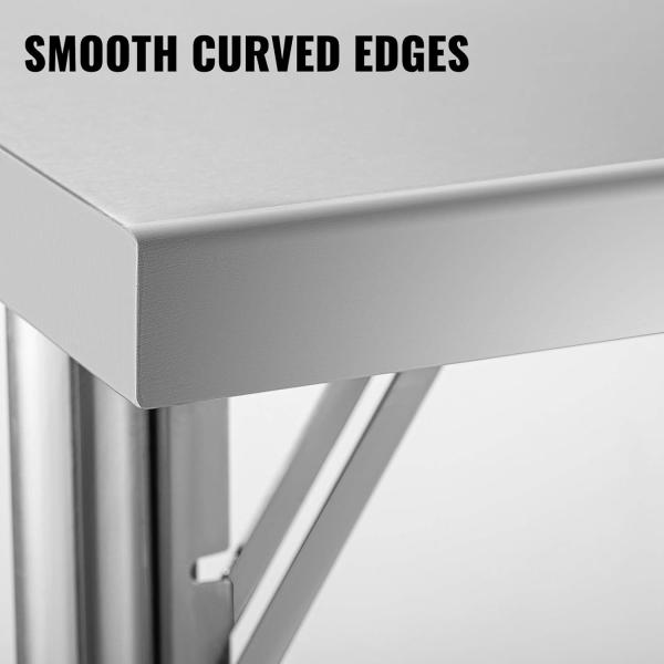 Commercial Stainless Steel Worktable 48 X 24 Inch Stainless Steel Folding Table
