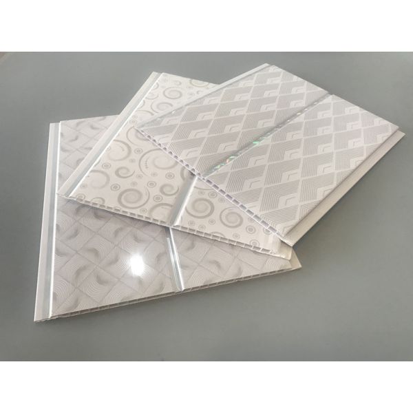 White PVC Cladding Waterproof Wall Board Panels 20cm / 8 Inch OEM Service