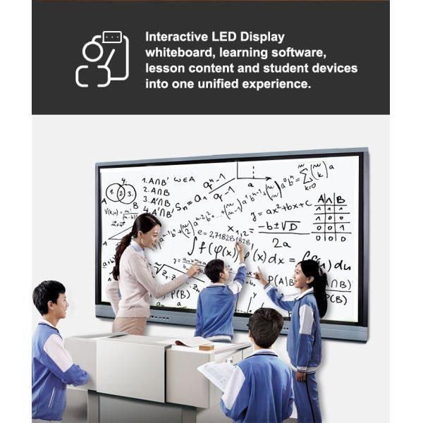 86 Touch Screen Smart Board 178 Degree View Angle Aluminium Frame Gesture Recognition Flat Panel