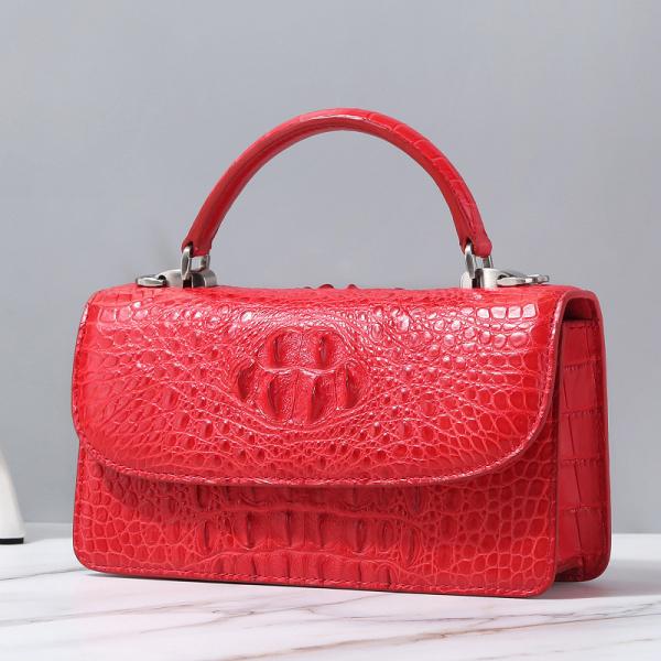 Fashion Designer Genuine Crocodile Leather Women Small Handbag Purse Authentic Alligator Skin Female Flap Shoulder Bag