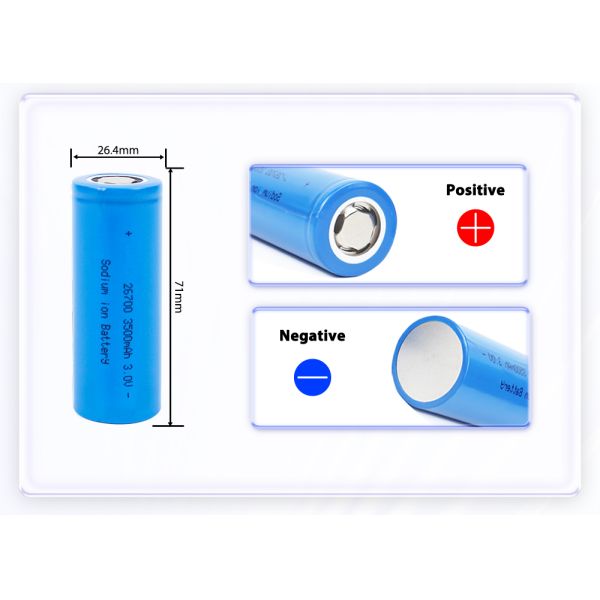Натриевые ионные батареи 26700 3500mah цилиндрические ячейки 3,5ah для пылесоса для ноутбуков