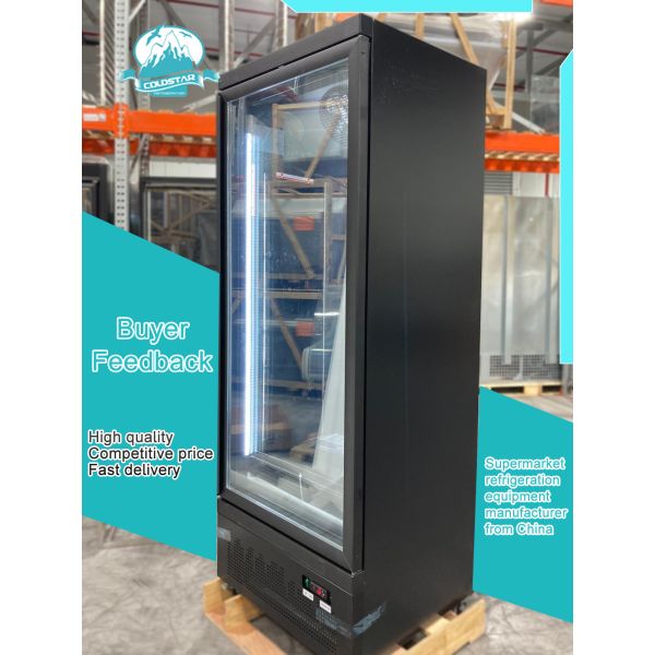 LED Light Drink Beverage Chiller Upright Cold Drink Refrigerator For The Supermarket