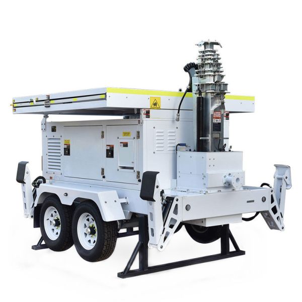 Eco Friendly Mobile Solar Light Tower 360 Degree Illumination Mining Operations Trailer Mounted Light Tower
