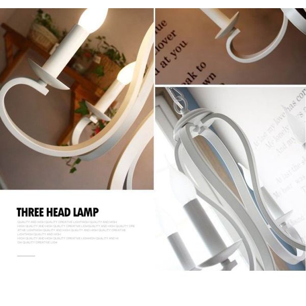 Европейская простая лампа магазина одежды спальни столовой комнаты прожития люстры свечи искусства утюга