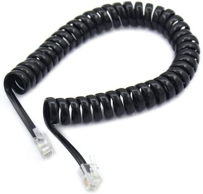 16 MHz câble téléphonique en spirale RJ9 RJ11 RJ12 ligne téléphonique enroulée 6P6P 6P4C 4P4C 4P2C