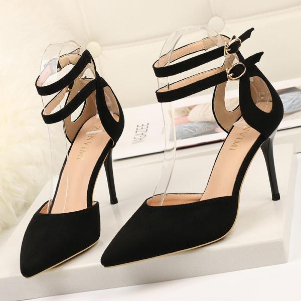 ZM024 New 2020 Summer Ladies High Heel Sandals Double Strap Sexy Cat Heel Women'S Single Shoes Wholesale