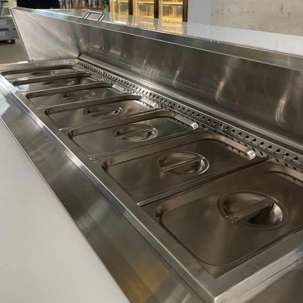 Under Counter Refrigerated Sandwich Prep Table Stainless Steel 2 Door