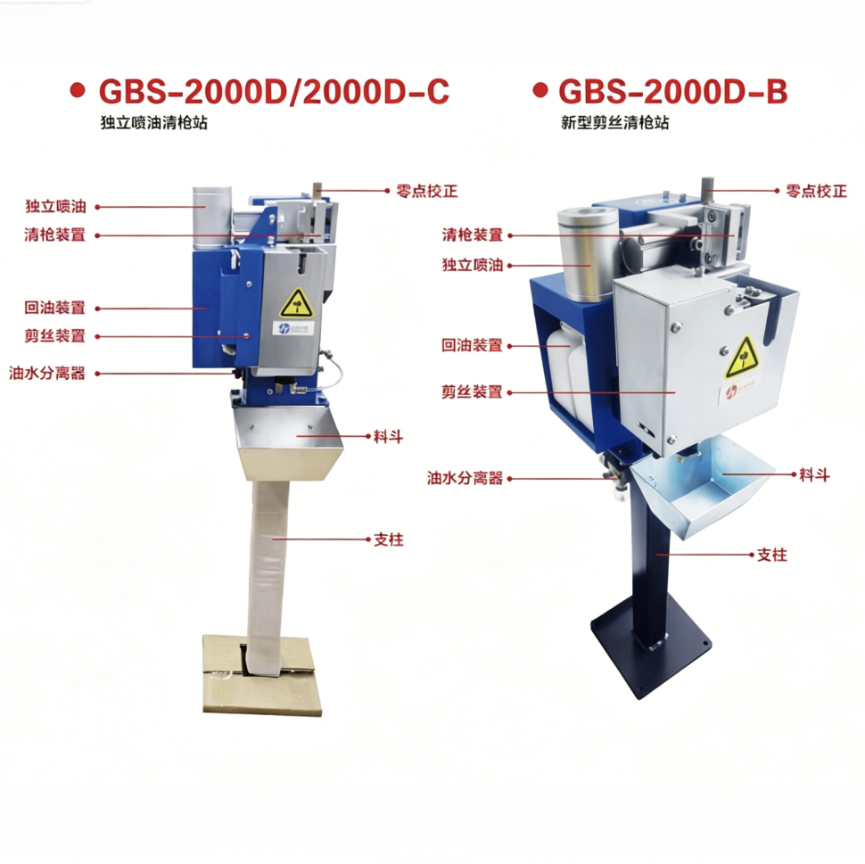 GBS-2000S Automatic Torch Cleaning Station Welding Robot Accessories Fast Wire Cutter 6-Level Adjustable Anti-spatter Spray