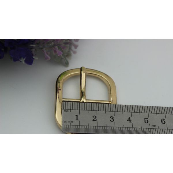 Shoes hardware accessories zinc alloy 29 mm shiny gold oval shape metal pin buckles for belt