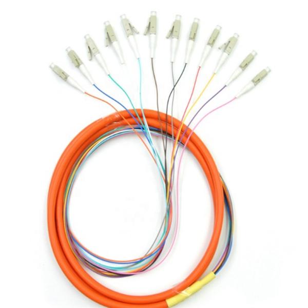 Ribbon Fan Out Type Fiber Optic Pigtail G655 12 Core 1260-1650nm Wavelength