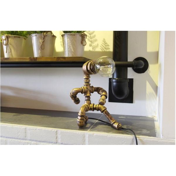 Творческий промышленный ретро чугунный Nightlight ухода за больным исследования спальни Адвокатуры кафа лампы трубы водопровода