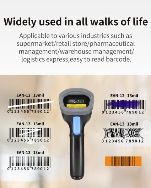 Supermarket Handheld USB Barcode Scanner CCD Linear Image Screen Code Reader