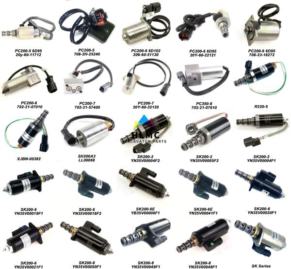 Excavator Replacement Parts KT320B/C Protective Lock Solenoid Valve 121-1491 KWE5K-31/G24D For   320B 320C