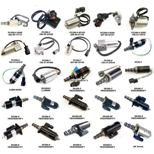 Excavator Replacement Parts KT320B/C Protective Lock Solenoid Valve 121-1491 KWE5K-31/G24D For   320B 320C