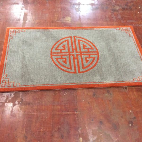 Handmade Cut Pile Acrylic Wool Silk Viscose Round Bedroom Carpet for Christmas Decor