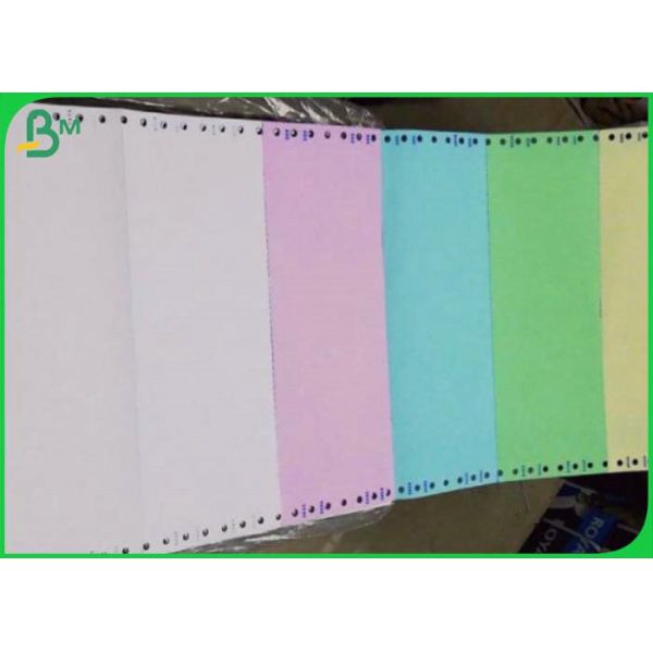 White Blue 55gsm Blank Carbonless Paper Rolls Or Sheets  For Receipt Printing