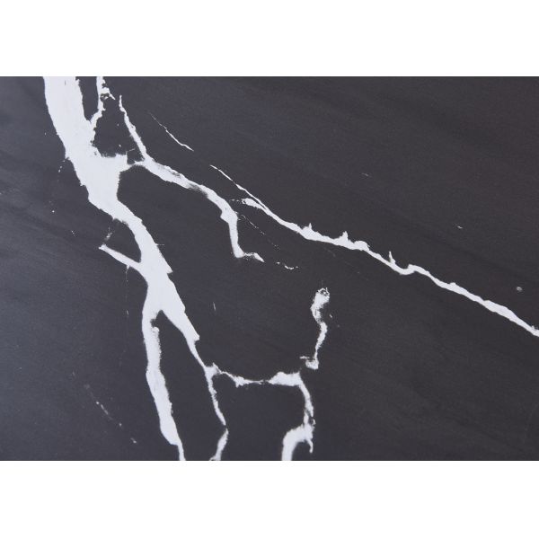 Painted Petal Leg 90cm 50kgs Modern Black Dining Table