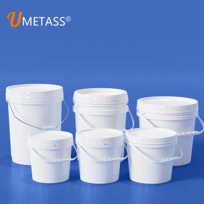 Barris de plástico de 5 litros de várias cores para pintura lubrificante