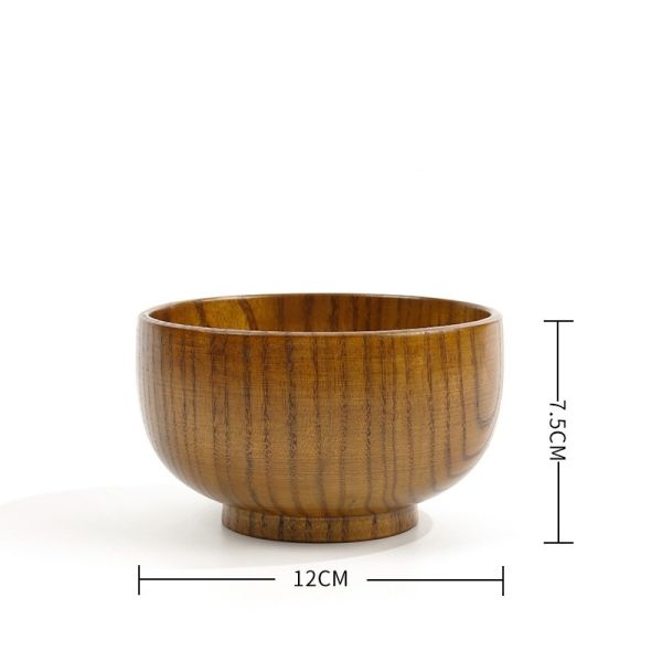 Eco Friendly Wooden Tableware Natural Wooden Bowls for Family/Restaurant Return refunds