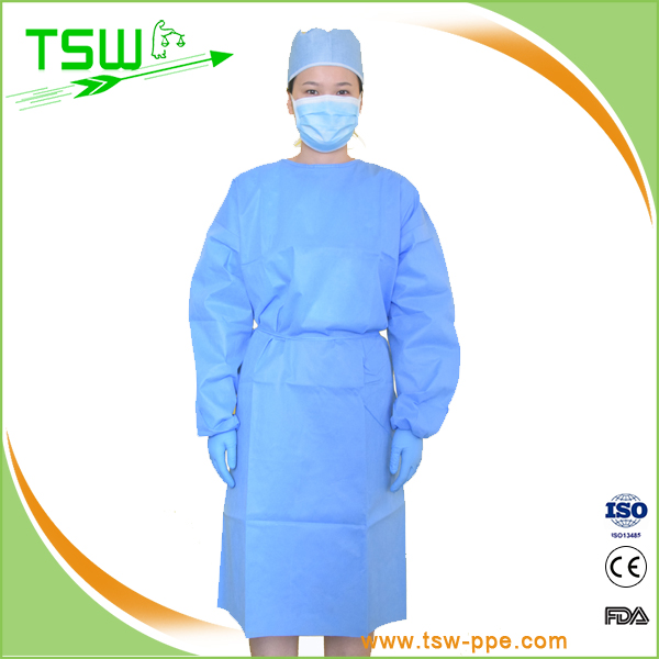 40GSM Poly Reinforced Disposable Surgical Gowns