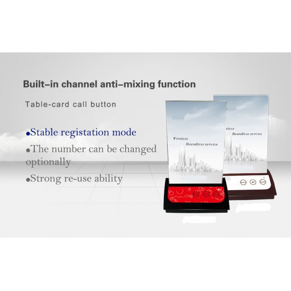 Беспроводное оборудование ресторана с несколькими клавишами кнопка вызова стола с картой поддержка меню настраивать