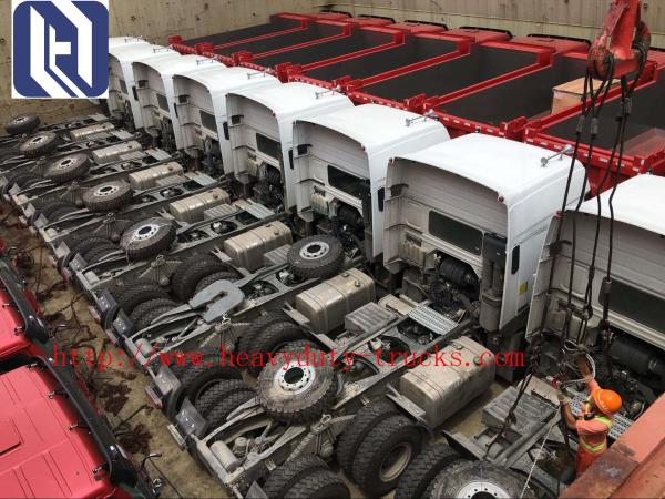 25T 336hp 371hp HOWO Dump Truck 6 X 4 10 Wheel Red Color Steering ZF8118