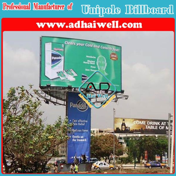 Frontlit Three Sided Tower Sign Board (W10 x H6m)