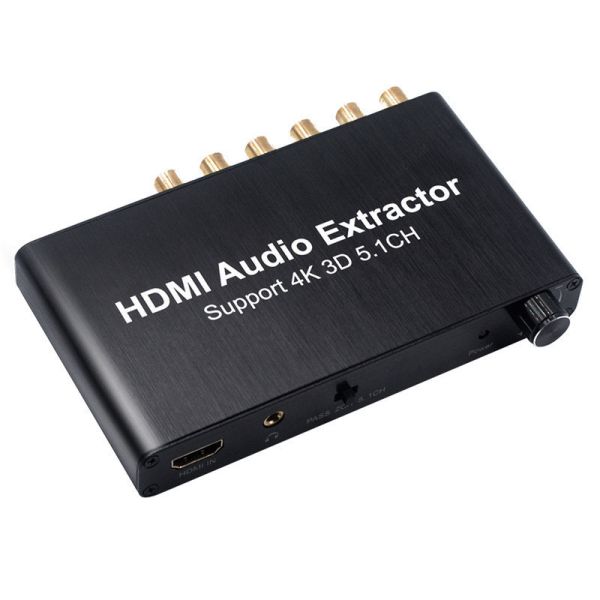 5.1 Channel HDMI Audio Extractor with Dolby AC-3/DTS Support and 3840x2160@30Hz Resolution for PS4 DVD