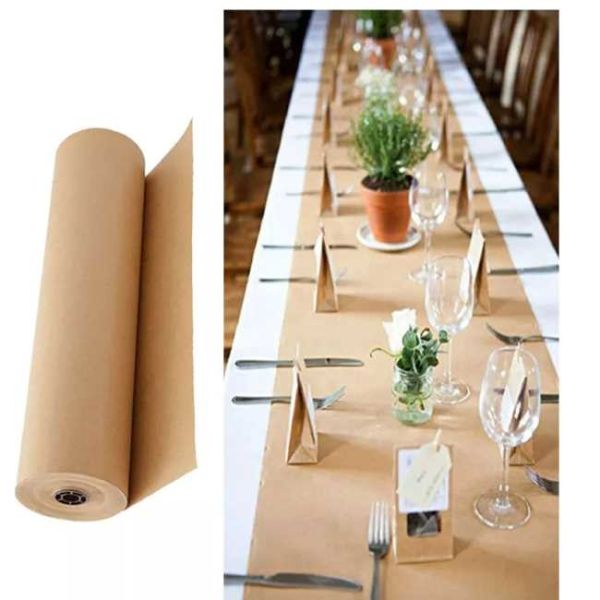 Повторно использованный естественный крен упаковывая, влагостойкая бумага Rolls бумаги Брауна Eco дружелюбная Kraft