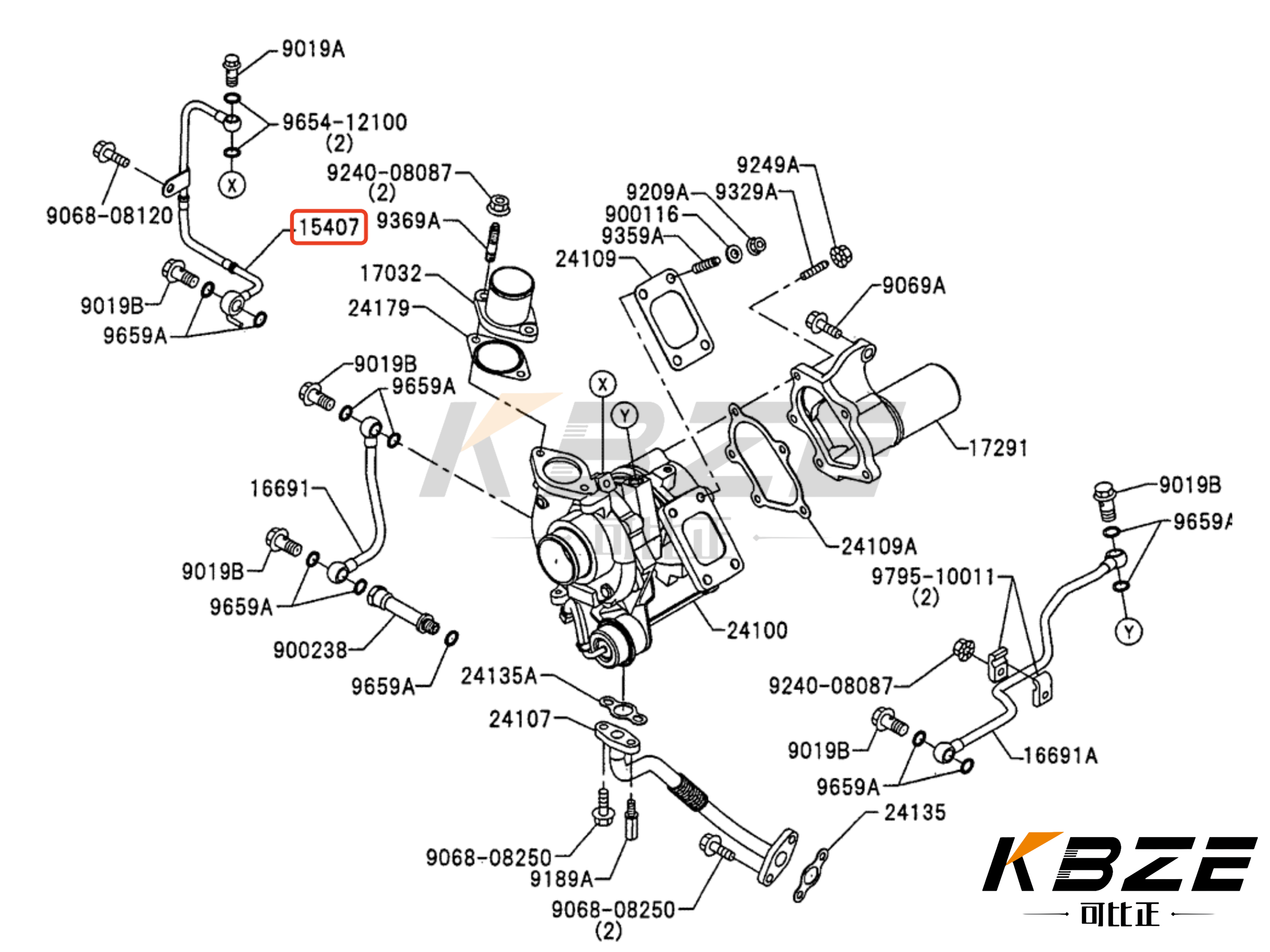 KOBELCO SK200-8 SK210-8 TURBO OIL INLET PIPE VH15407E0110 Вписывается в дизельный двигатель HINO J05